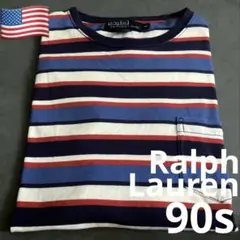 人気◎90s【USA製】RalphLauren ボーダーポケットvintage