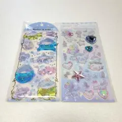 シナモロール サンリオ ウォーターインシール キラキララインストーン 立体シール