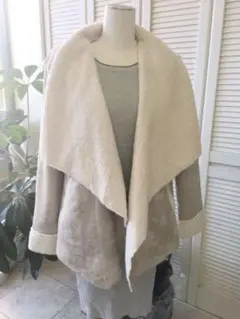 新品　レディース　スエード調ボア　ジャケット　コート　L   秋冬　アウター