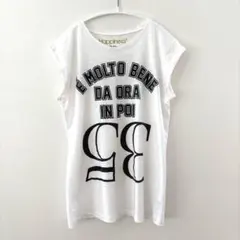 ☆Happiness10☆ロゴTシャツ ホワイト　フレンチスリーブのサムネイル