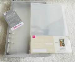 ☆6リングファイル2点セット☆【新品】☆DAISO☆品薄☆匿名配送☆グレー☆