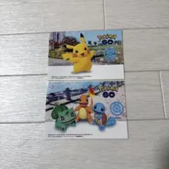 非売品　ポケモンGOステッカー　 ピカチュウと初代御三家の2枚セット