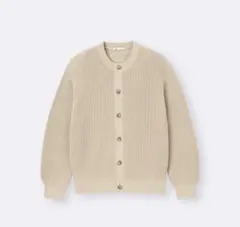 GU リリヤーンクルーネックカーディガン アイボリー M