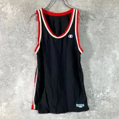 Champion　ノースリーブシャツ　タンクトップ ブラック　ロゴ刺繍