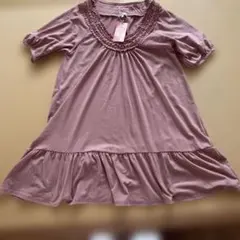 新品　CINEMA CLUB 半袖 チュニック ピンク Lサイズのサムネイル