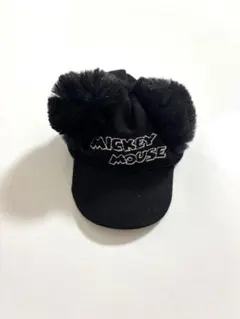 ミッキーマウス キャップ型 キーホルダー ブラック