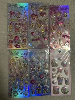 キラキラシール　シャカシャカシール　ぷっくりシール