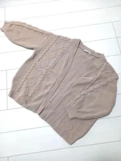 ケーブルニットカーディガン(レディースM)