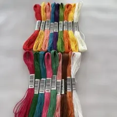 刺繍糸　１８本セット　ビタミンカラー　ミサンガ　刺し子　ステッチ