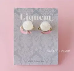 liquem リキュエム　プチローズイヤリング　ホワイトローズ　新品未開封