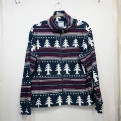コロンビア レア ツリー 総柄 フリースジャケット インターチェンジ