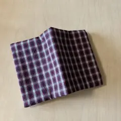 ハンドメイド　ブックカバー　チェック柄　 グリーン