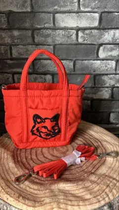 Maison Kitsuné オレンジショルダーバッグ