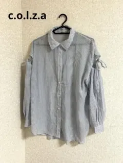 c.o.l.z.a☆肩リボンシアー透け感シャツのサムネイル