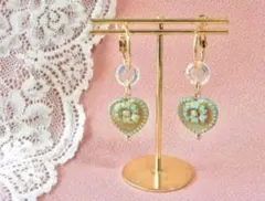 ハートのピアス(ターコイズ)