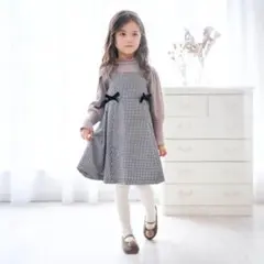 アプレレクール　千鳥柄ワンピース　110【新品】