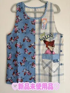 【新品】︎︎✿ズートピアエプロン︎✿ニックだらけ♡ニック大刺繍柄!サイズM〜Lꕤ.·のサムネイル