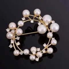 ◆ゲリラSALE◆パールストーン◆ブローチ◆フラワー◆結婚式◆上品◆大人可愛い