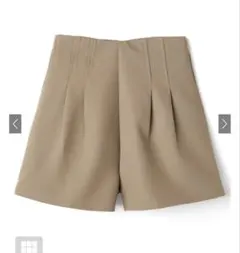 新品タグ付き★GRL【M】ハイウエストタックショートパンツ[at1647]