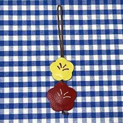 IBIZA イビサ　バッグチャーム　花　お花　③ 和風　革