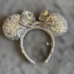 ディズニー ミニーマウス耳カチューシャ シルバー