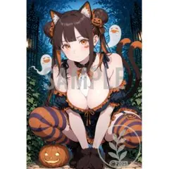 ハロウィン コスプレ 猫耳 ゴスロリ 小悪魔 魔女 AI 仮装 と5100919