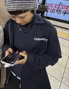Carhartt ジップアップジャケット S ネイビーのサムネイル