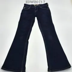 EDWIN C1 7 ベルボトム　フレア　 ストレッチ y2k デニム Sのサムネイル