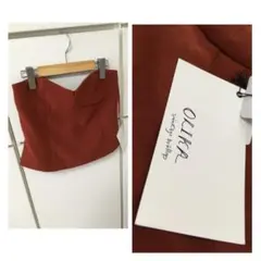 新品タグ付☆OLIKA ビスチェトップス レンガ