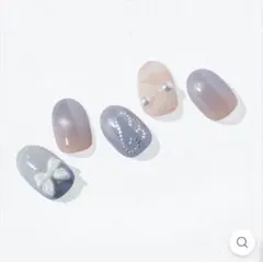 ohora ネイルシール 20枚入 パーツ　マグネット　グラデーション　ブルー