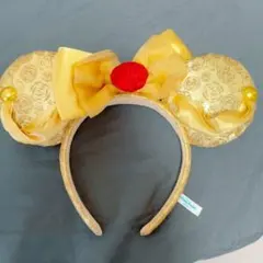 ミニーマウス風 ゴールドカチューシャ