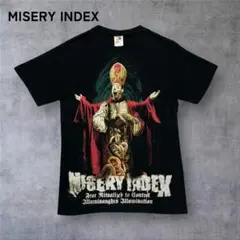 【1256】MISERY INDEXバンドTシャツバンT半袖黒ブラックSサイズ