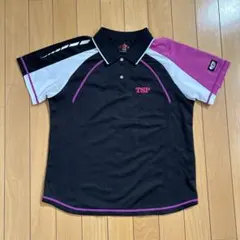 TSP ポロシャツ 黒/紫/白　Mサイズ