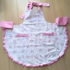 花柄エプロン(ピンク)可愛い