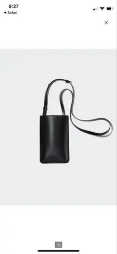 UNIQLO ブラック ショルダーバッグ 合成皮革
