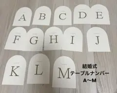 テーブルナンバー　ウェディング　カードホルダー付