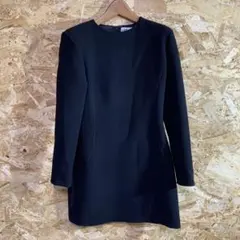 【 8887番】ZARA ミニワンピース　レディM ブラック　春秋冬　肩パッド