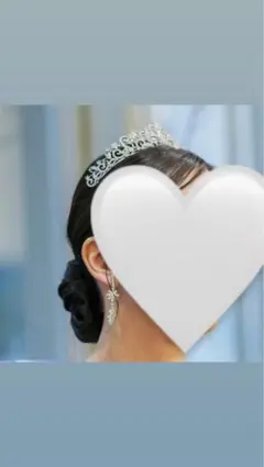 ウェディング用ティアラとイヤリングセット