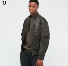【美品】UNIQLO +J ハイブリッドダウンオーバーサイズMA-1ブルゾン M