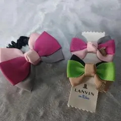 LANVIN en Bleu リボンヘアアクセサリー3個セット