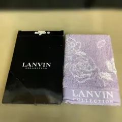 LANVIN COLLECTION ハンカチ パープル ローズ柄のサムネイル
