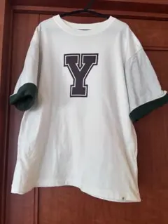 ビームスボーイ　Yロゴ 半袖Tシャツ ホワイト グリーン【used】のサムネイル