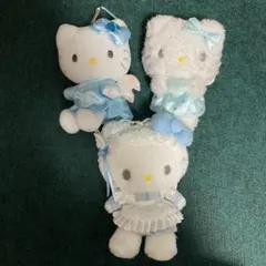 ハローキティ エンジェル マスコットキーホルダー ホルダー ブルー 青 サンリオ