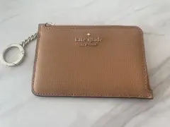 kate spade ブラウン パスケース 古銭入れ　キーチェーン付き