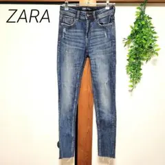 ZARA ザラ スキニーデニム 24 ダメージ加工 ジーパン ジーンズ