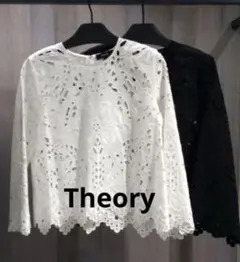 theory⭐️ セオリー エンブロイダリーレース リネン ブラウス 