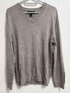 BANANA REPUBLIC グレー Vネックセーター M