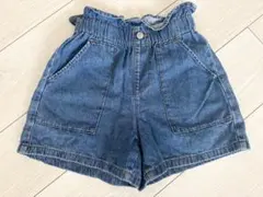 デニムショートパンツ　ウエストゴム 140cm