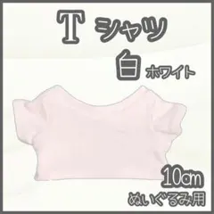 白 Tシャツ 10cm ぬい服 アイドル 韓国 アニメ 推し活 ぬい活 無属性