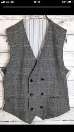 RING JACKET チェック柄ベスト サイズ44のサムネイル